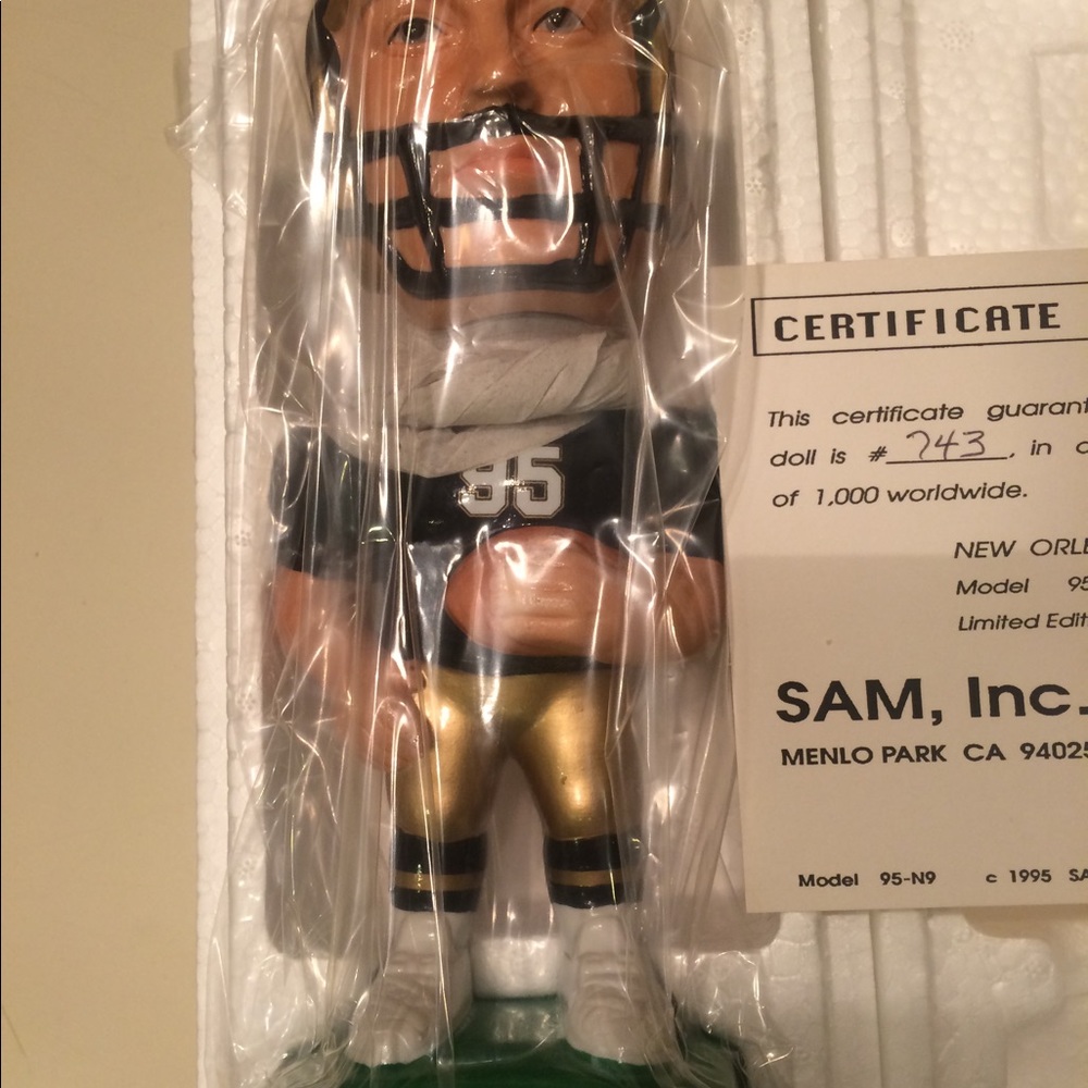 🎈SOLD🎈NEW ORLEANS SAINTS BOBBING HEAD NODDER VERY RARE - Picture 7 of 10
